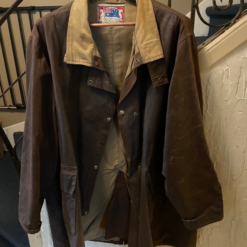 Australian Outback long Jacket waxed cotton